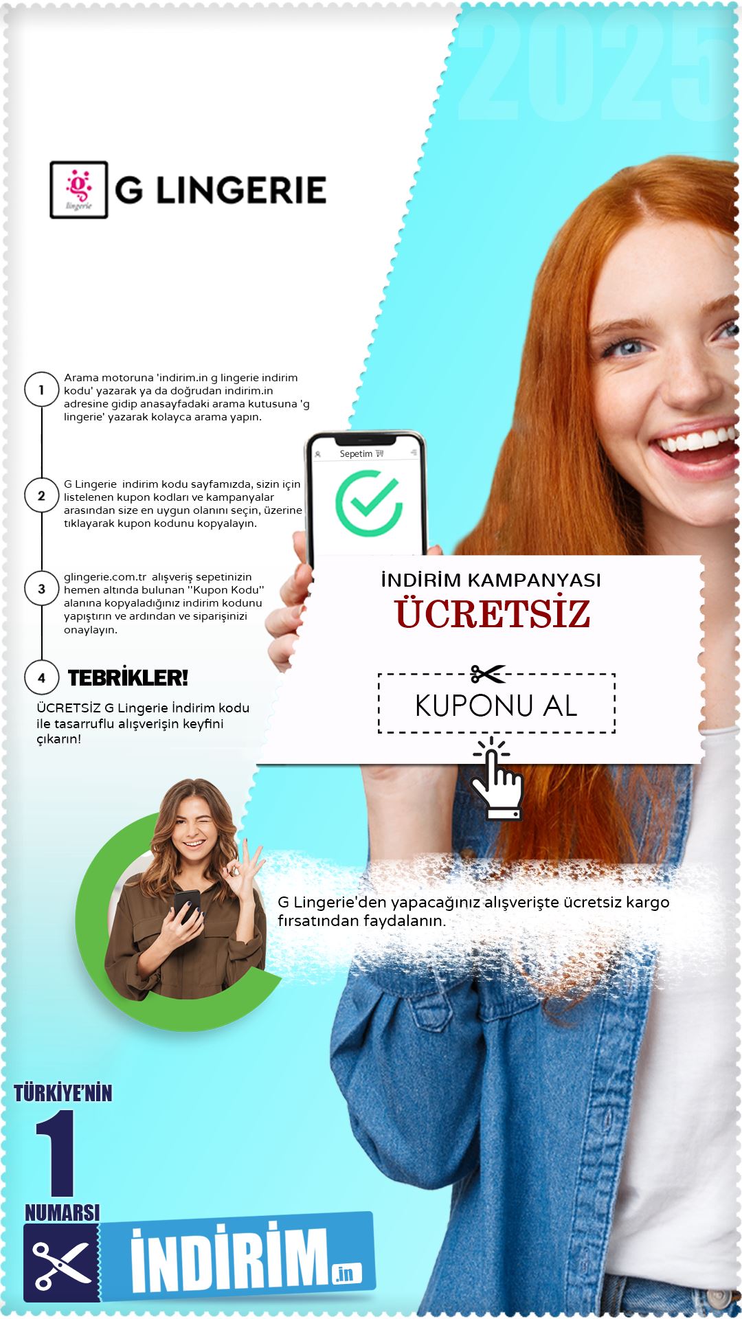 G Lingerie Ücretsiz Kargo Fırsatı