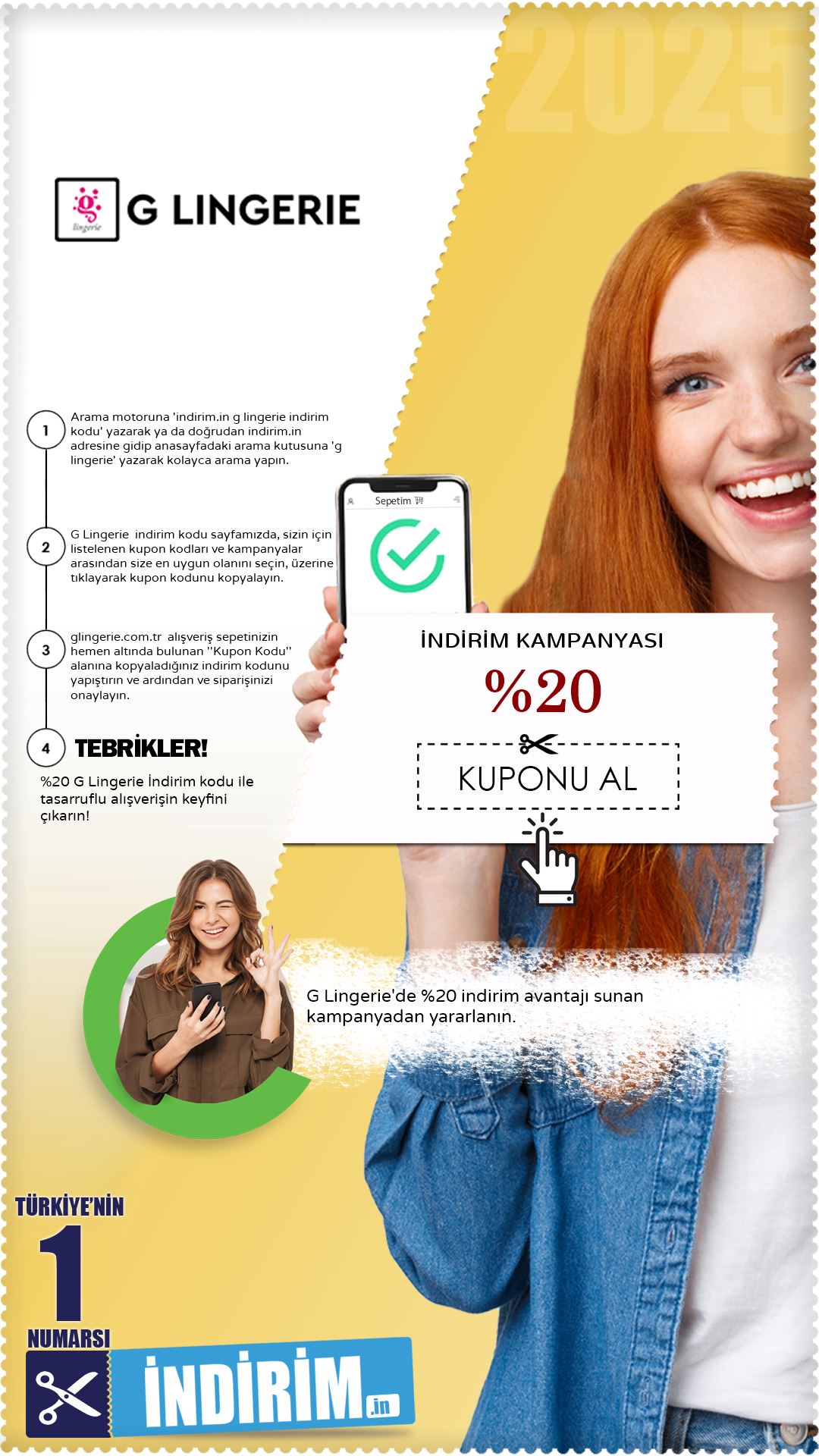 G Lingerie %20 İndirim Kampanyası