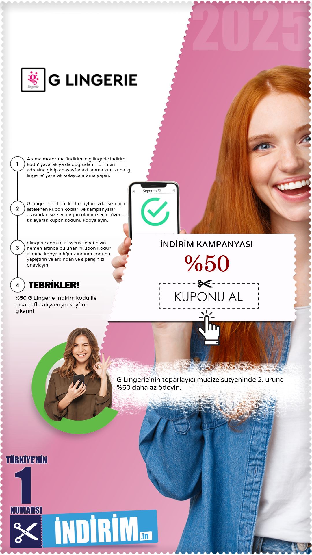 G Lingerie %50 Toparlayıcı Sütyen İndirimi