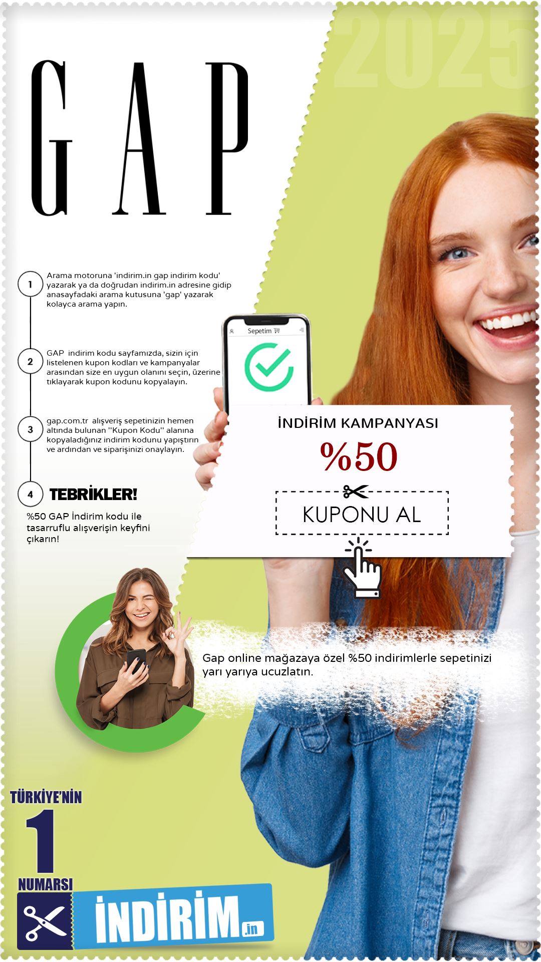 Gap %50 İndirim Fırsatı