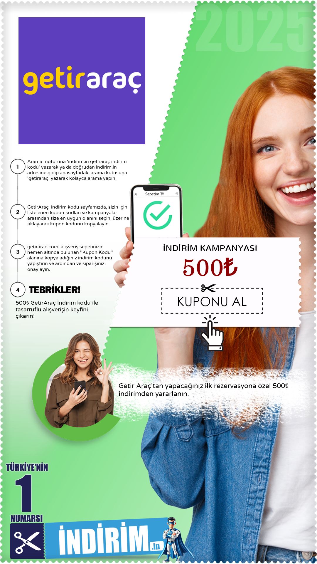 Getir Araç 500₺ İndirim Fırsatı