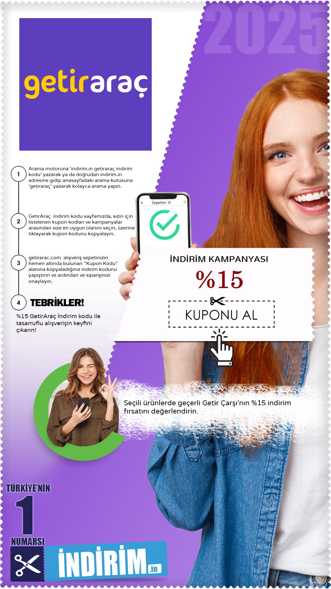 Getir Çarşı %15 İndirim Avantajı