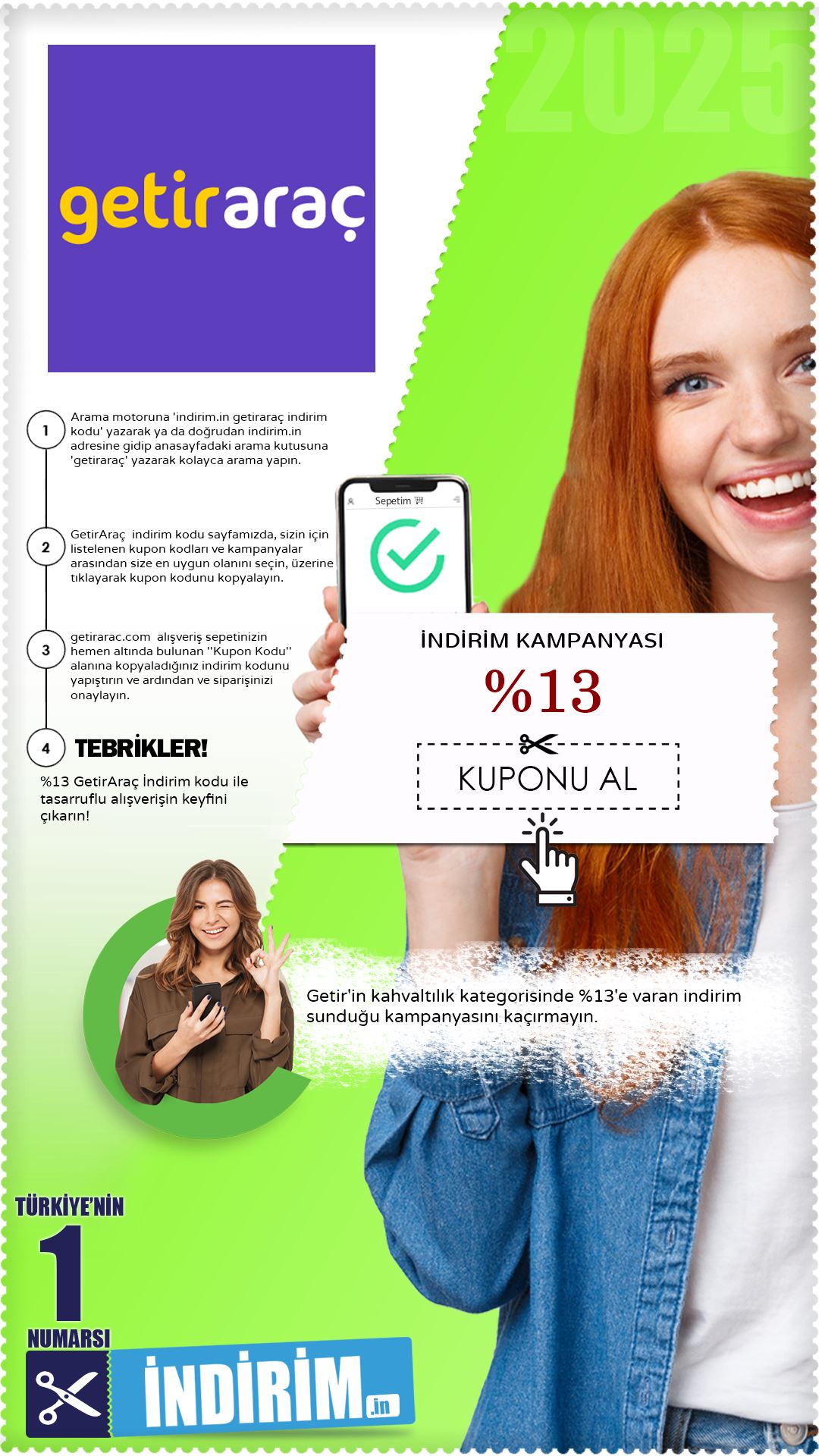 Getir %13 Kahvaltılık İndirim Avantajı