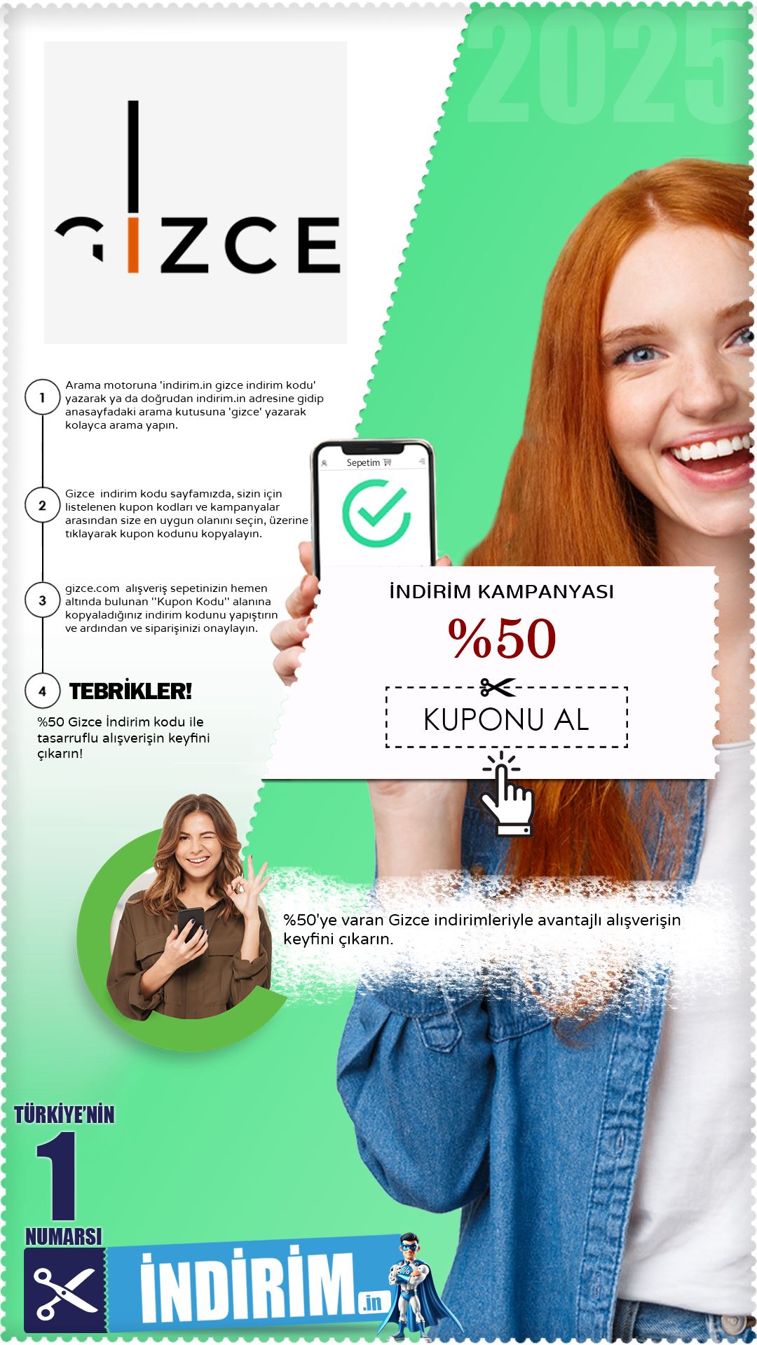 Gizce %50 İndirim Kampanyası