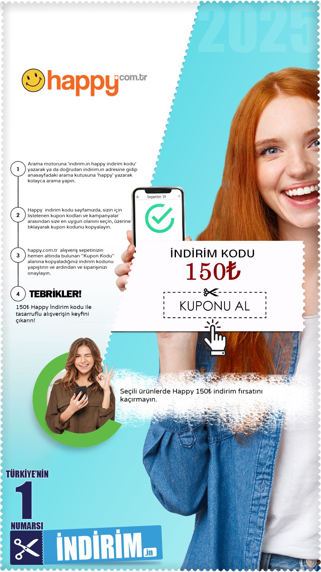 Happy 150₺ İndirim Fırsatı