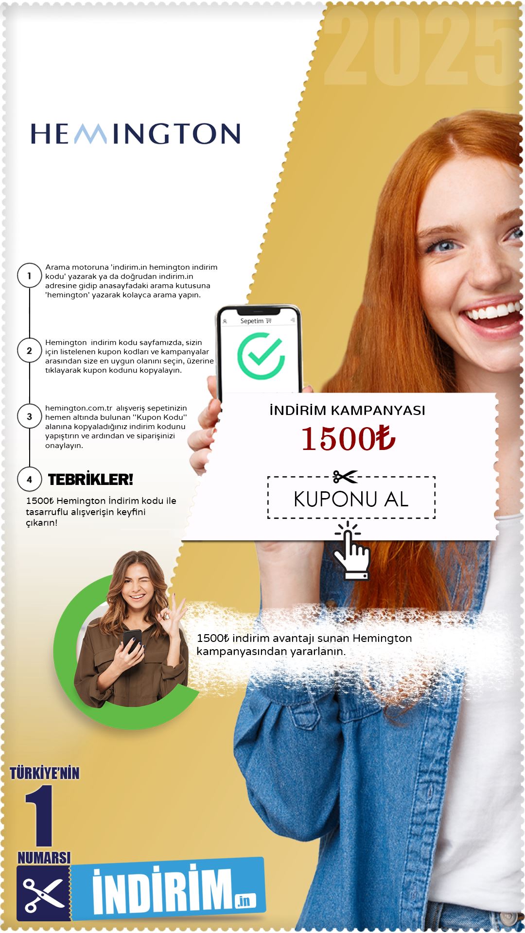 Hemington 1500₺ İndirim Kampanyası