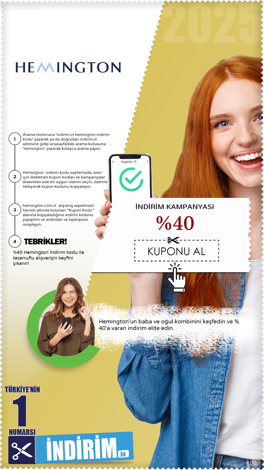 Hemington %40 Baba Oğul Kombini İndirimi