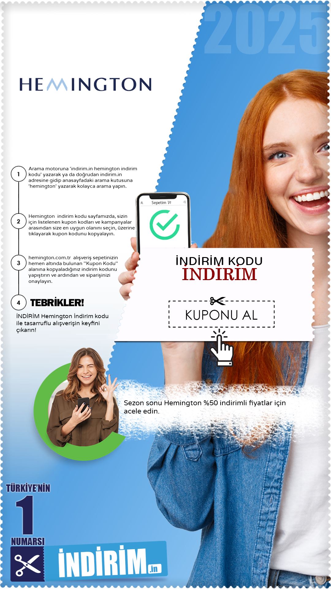 Hemington'dan %50 Sezon Sonu İndirimleri