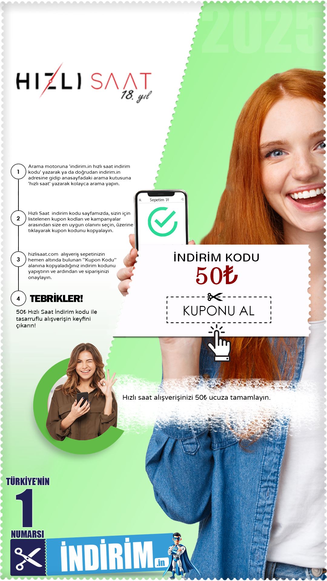 Hızlı Saat 50₺ İndirim Kuponu