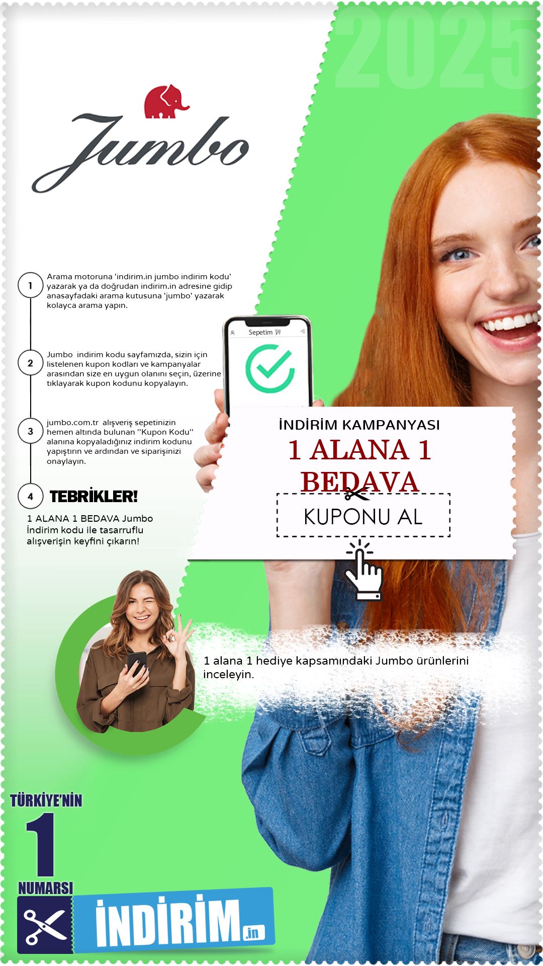 Jumbo 1 Alana 1 Hediye Fırsatı