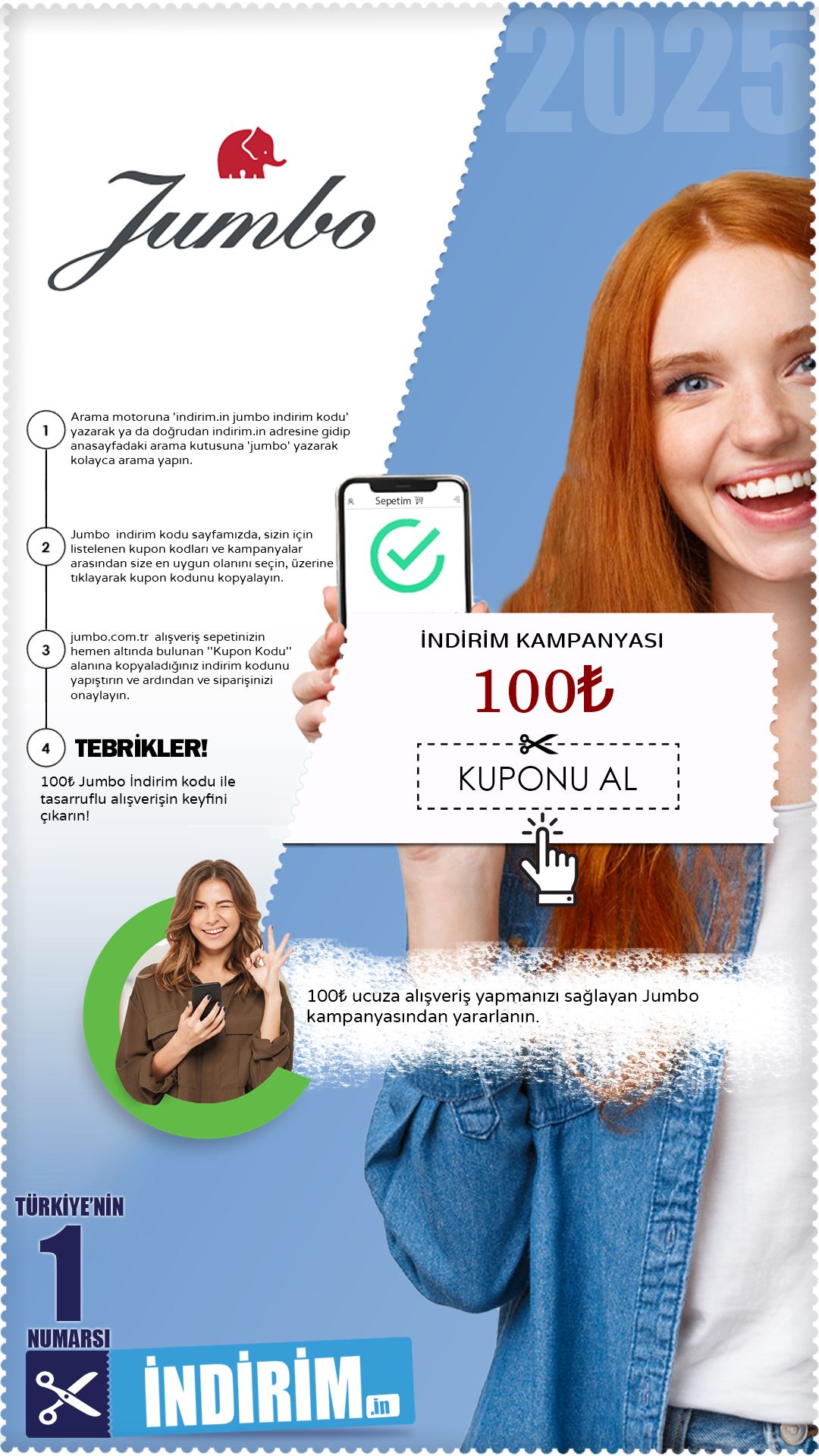 Jumbo 100₺ Değerinde İndirim Kampanyası