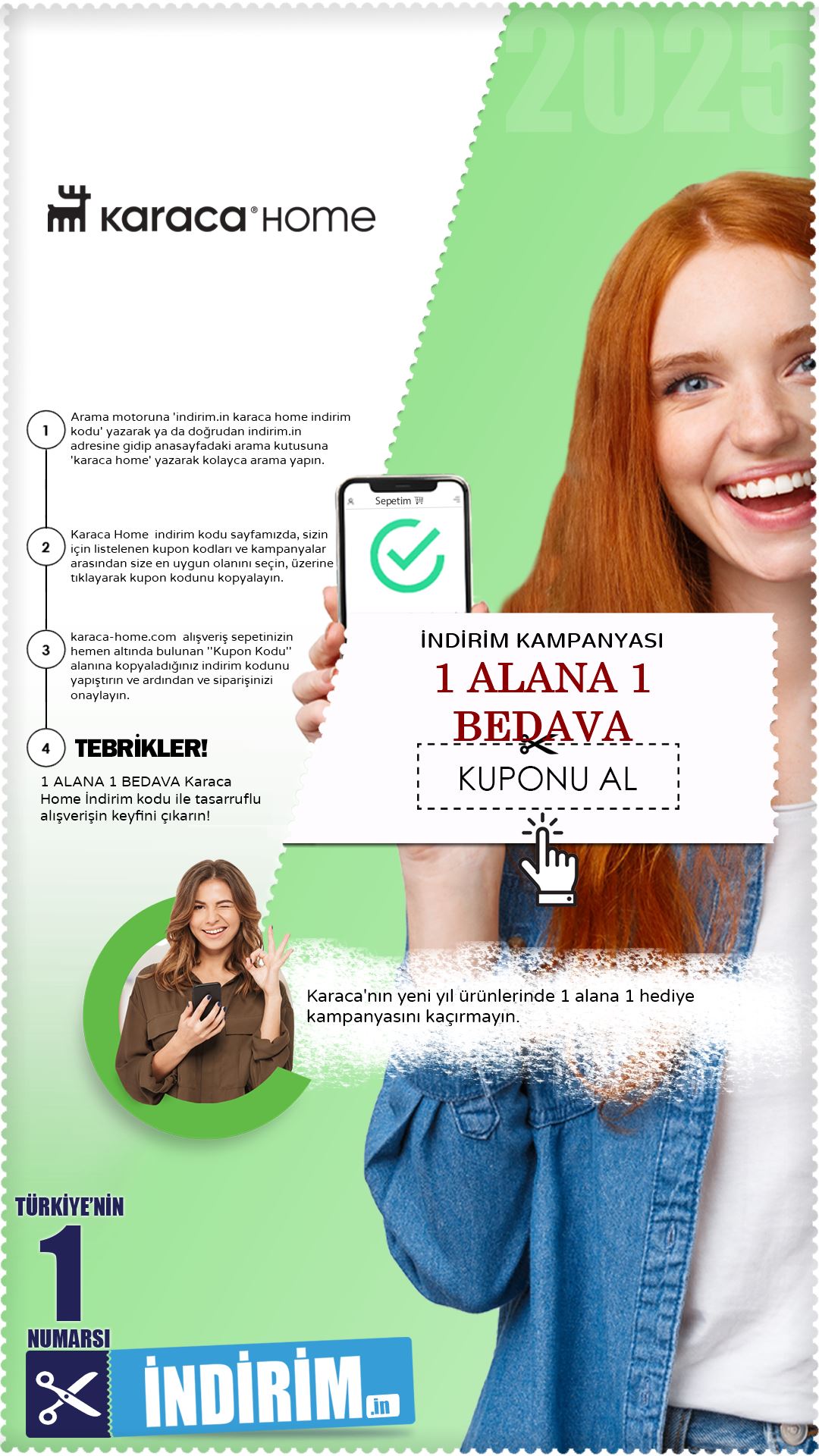 Karaca 1 Alana 1 Hediye Kampanyası