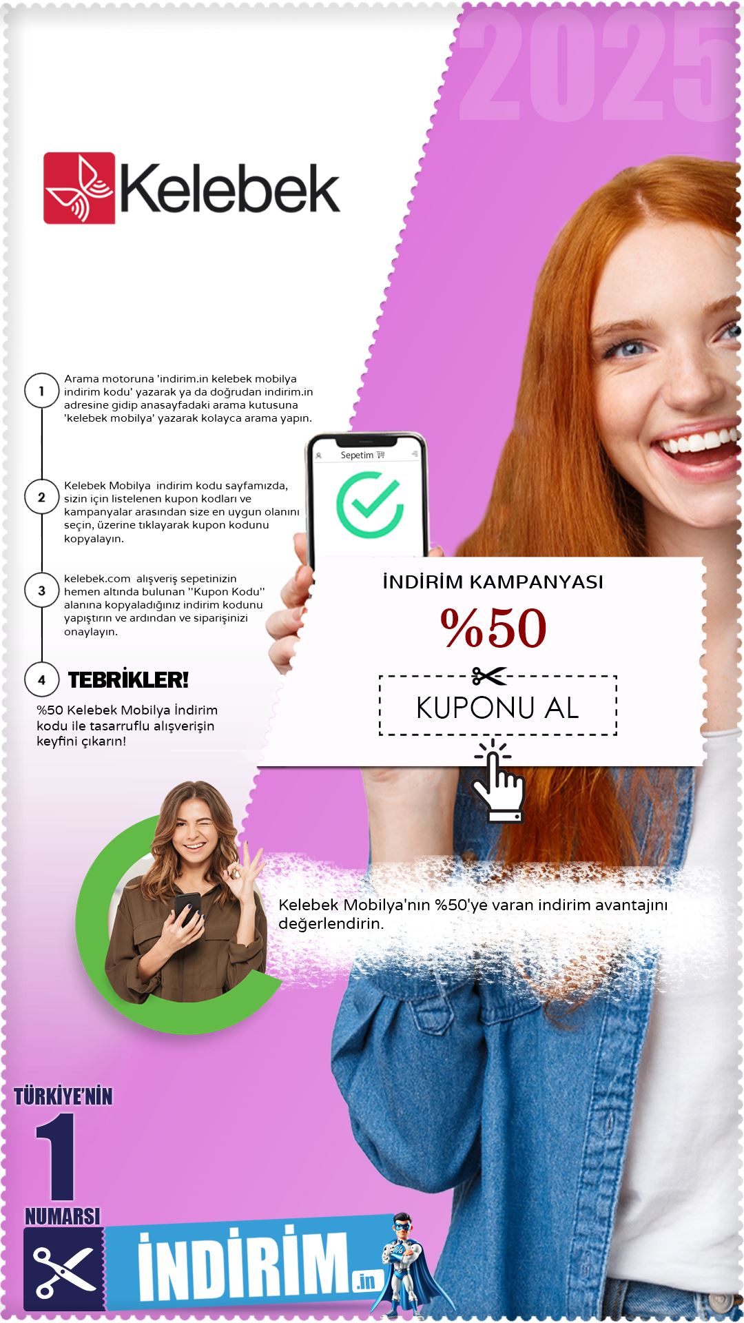Kelebek Mobilya %50 İndirim Fırsatı