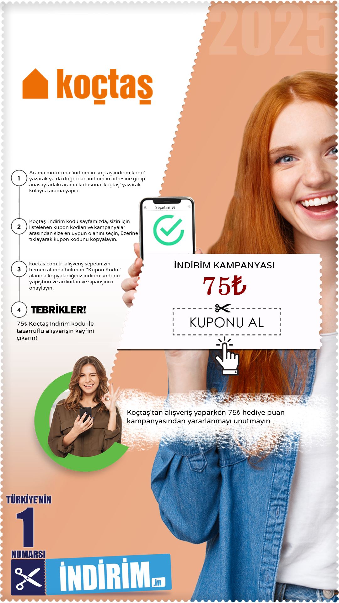 Koçtaş 75₺ Hediye Puan Kampanyası