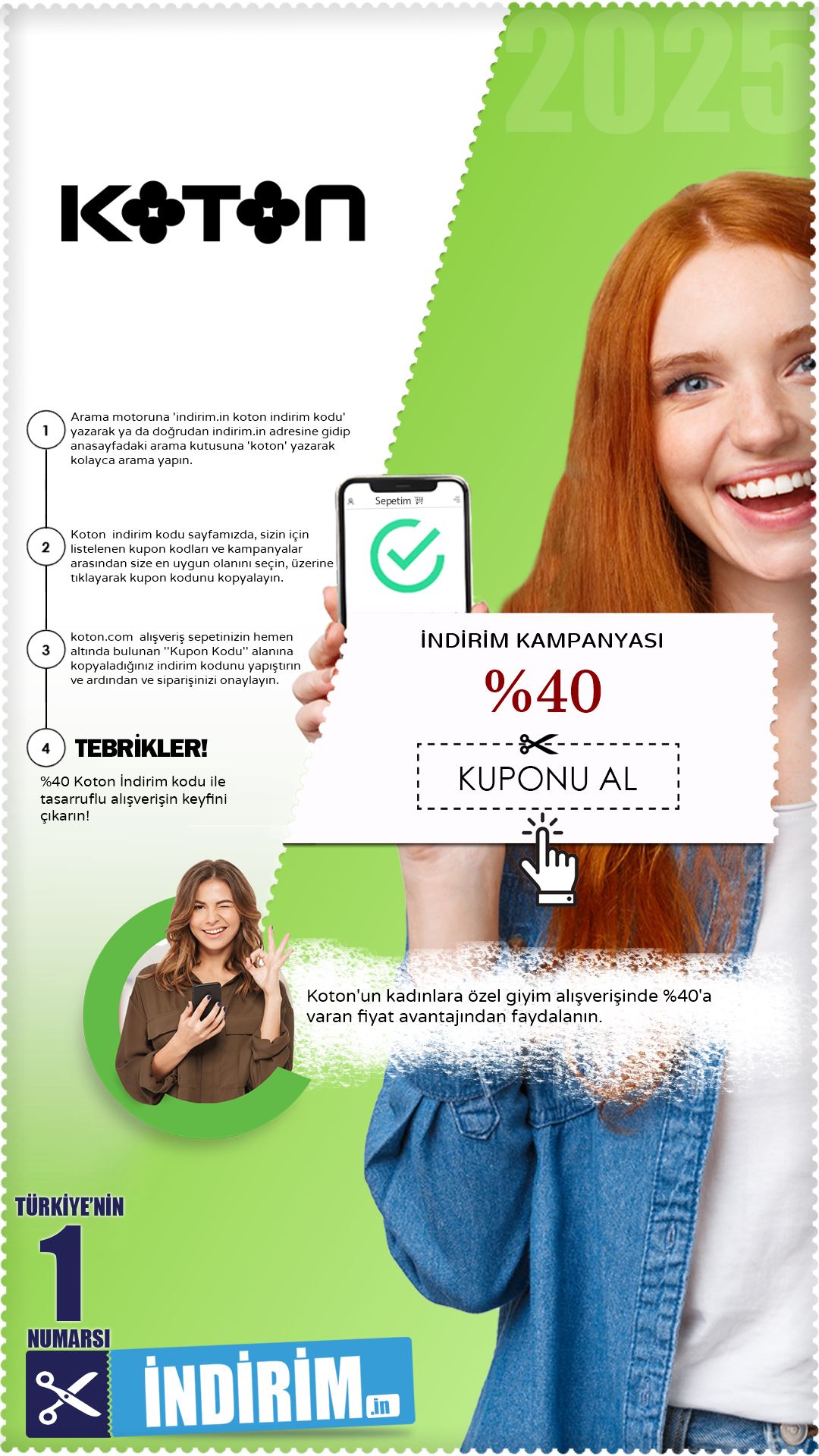 Koton Kadınlara Özel %40 İndirim Avantajı