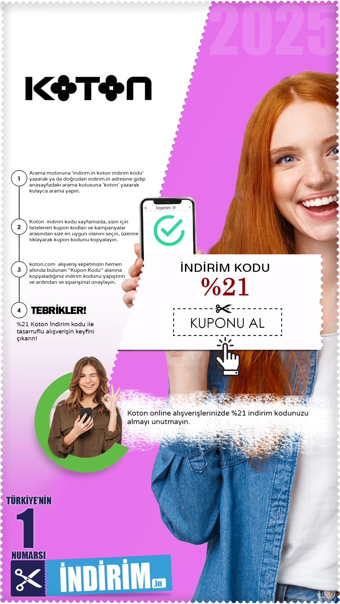 Koton %21 İndirim Kodu