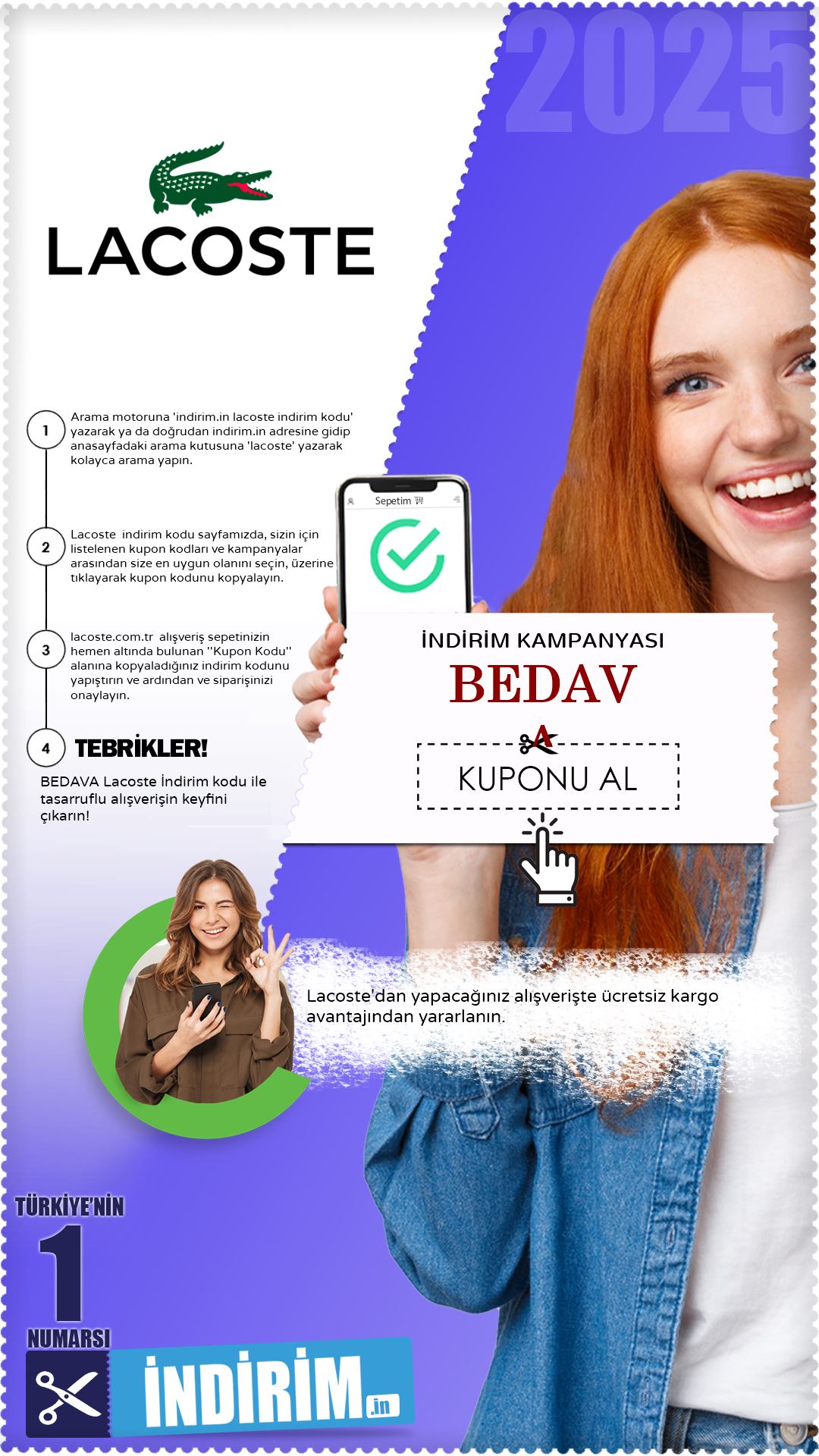 Lacoste Bedava Kargo Fırsatı
