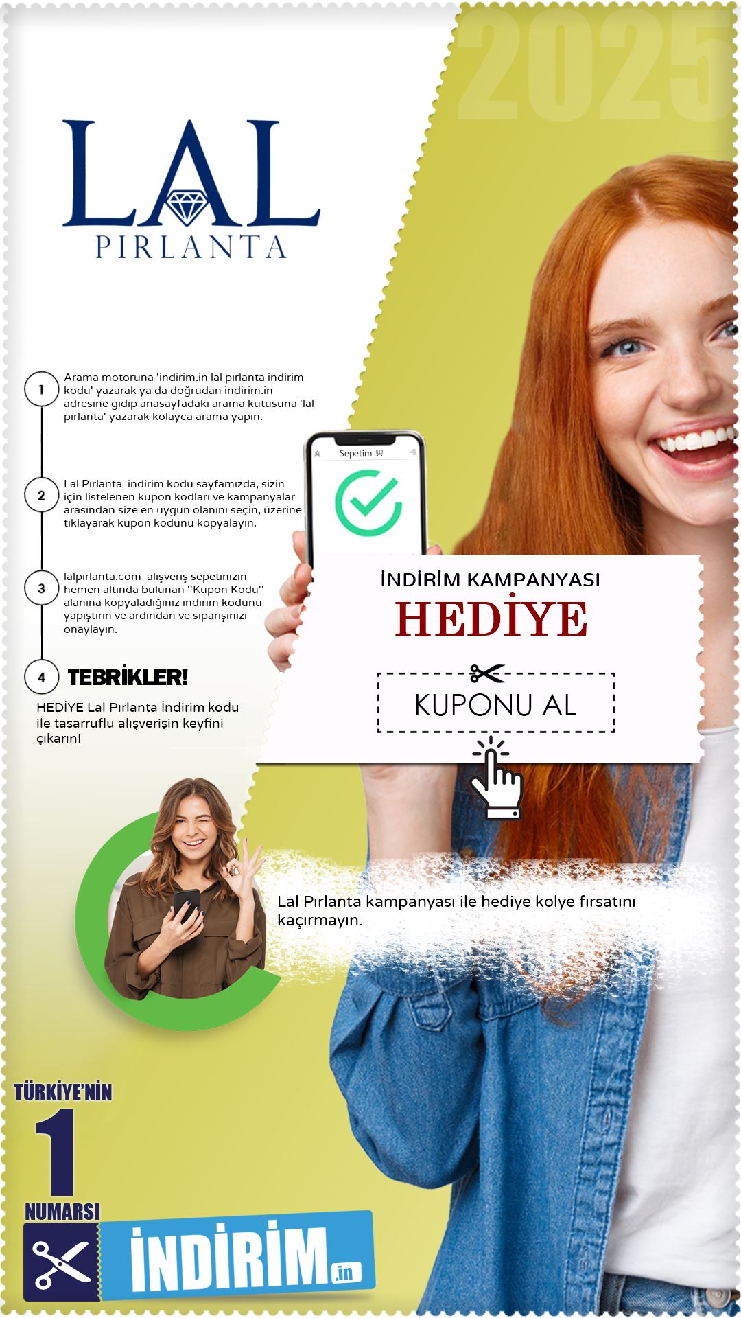 Lal Pırlanta Kolye Hediye Kampanyası