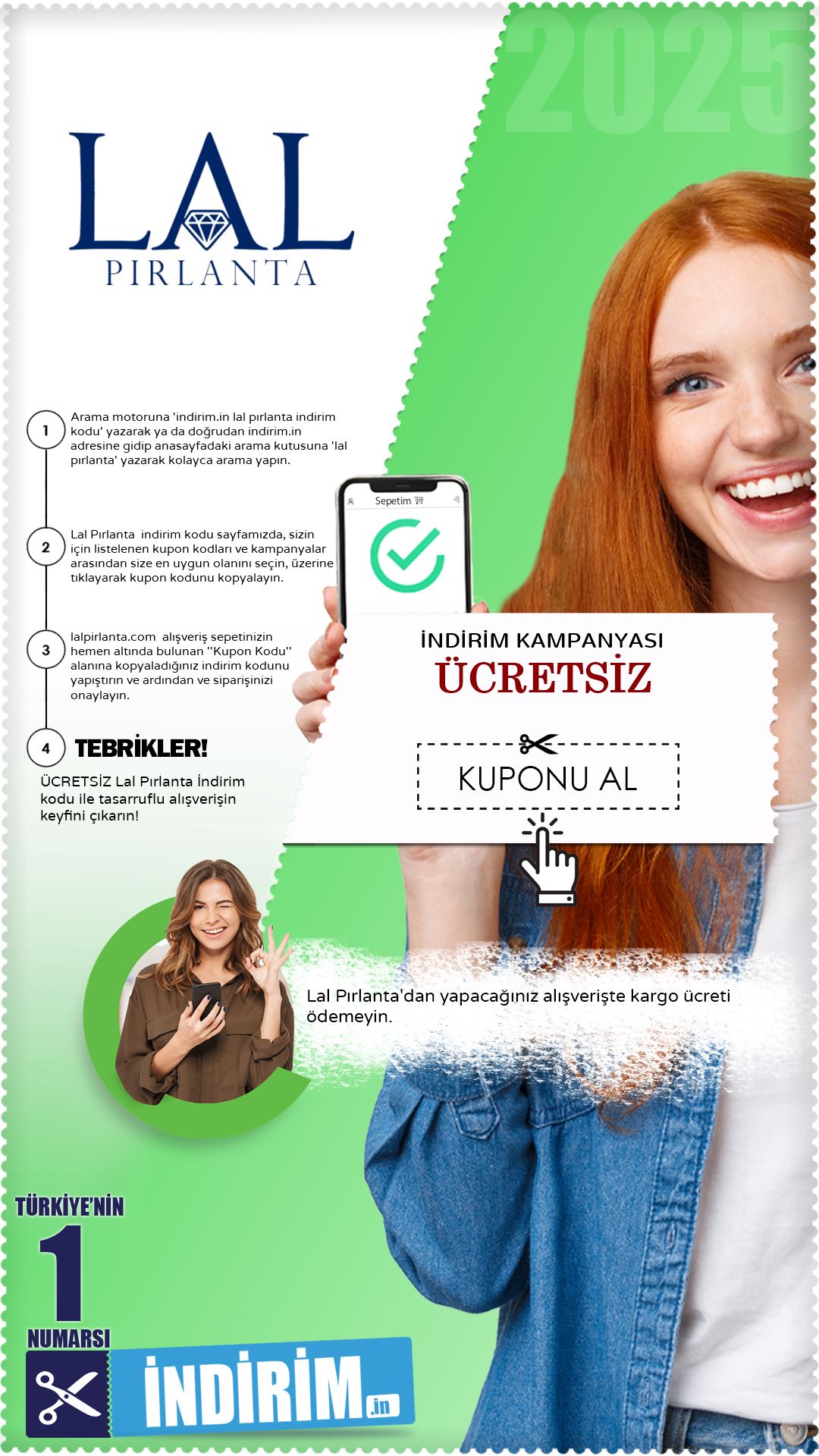 Lal Pırlanta Ücretsiz Kargo Fırsatı