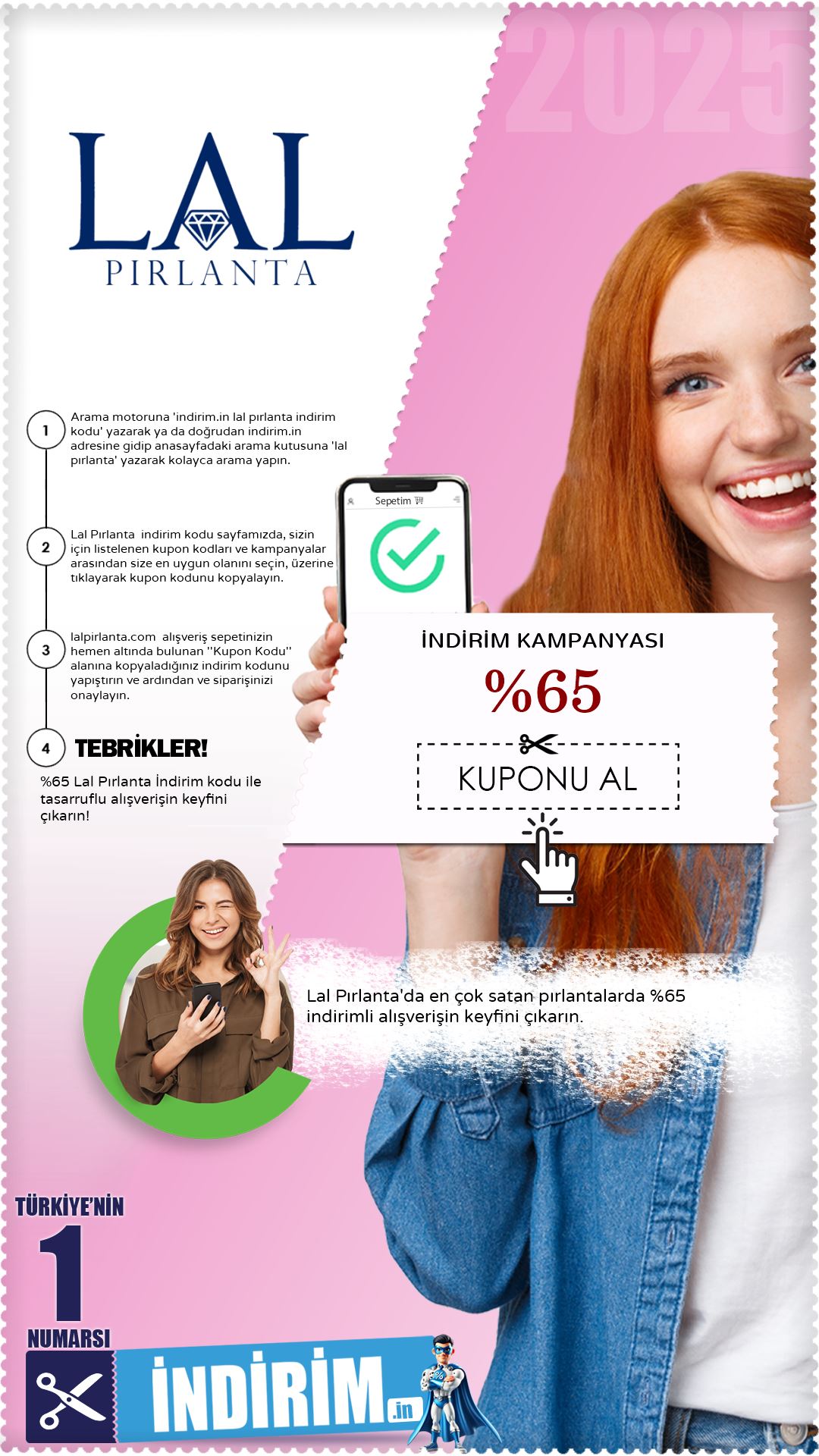 Lal Pırlanta %65 İndirim Kampanyası