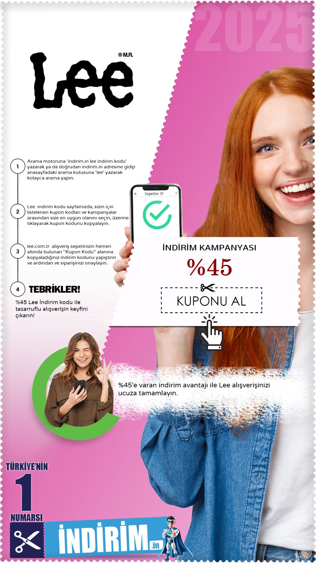 Lee %45 İndirim Avantajı