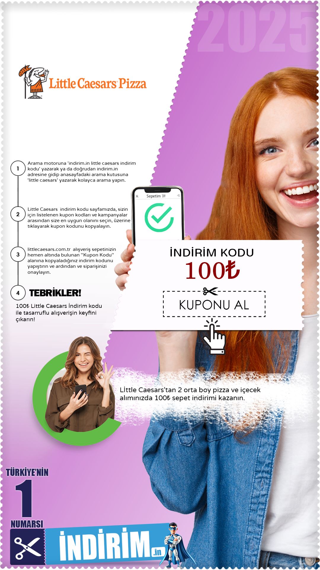 Lİttle Caesars 100₺ Kupon Kodu