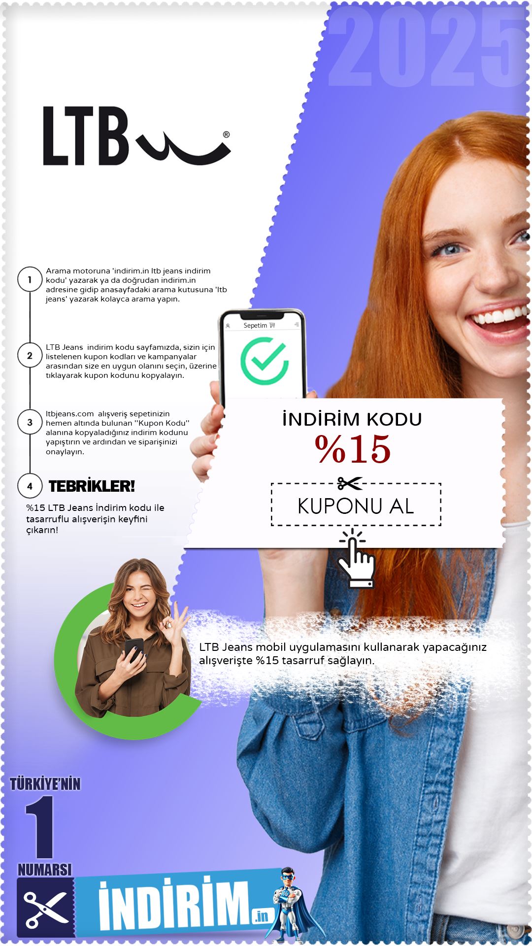 LTB Jeans %15 Mobil Uygulama İndirim Kuponu