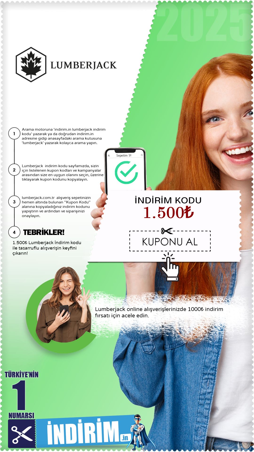 Lumberjack 1000₺ İndirim Fırsatı