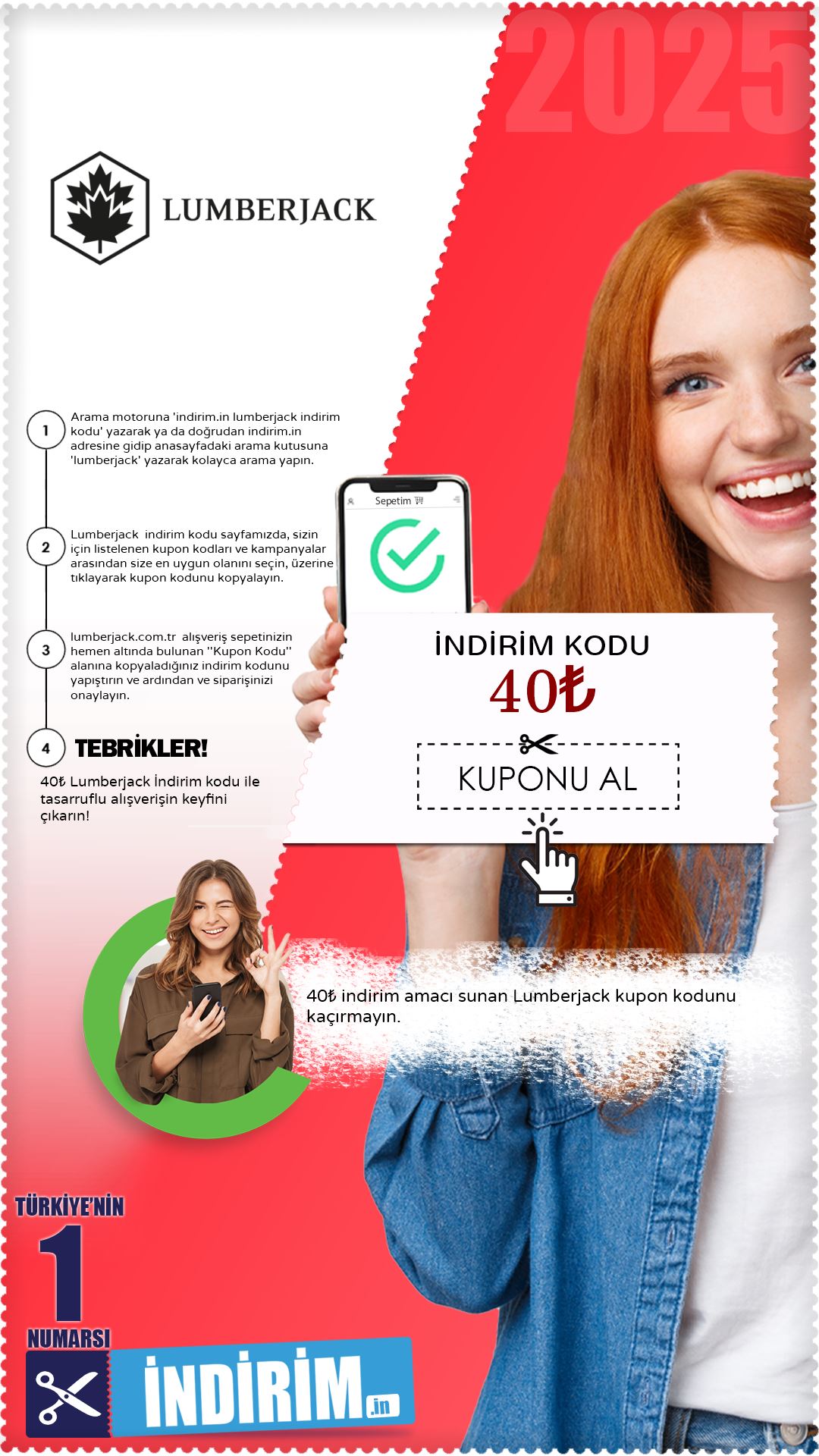 Lumberjack 40₺ Değerinde İndirim Kodu