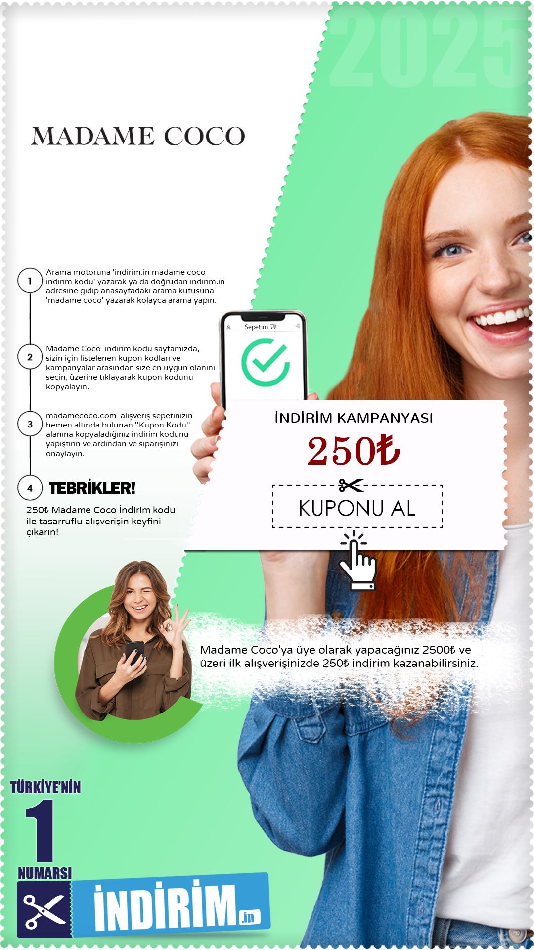 Madame Coco 250₺ İlk Sipariş İndirim Kampanyası