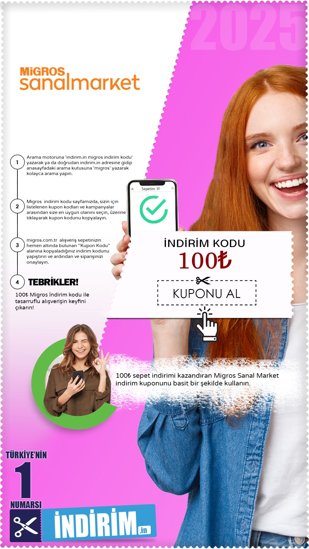 Migros 100₺ İndirim Kuponu