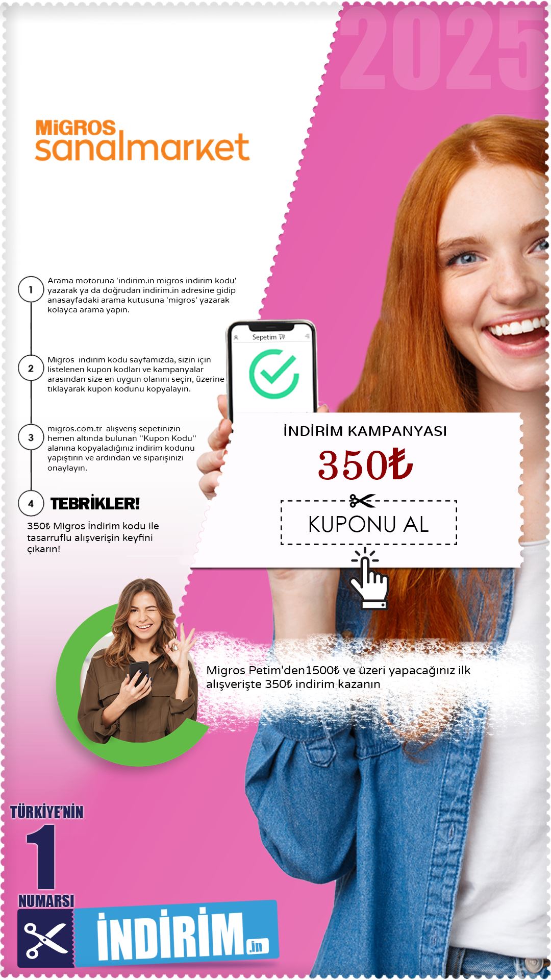 Migros Petim 350₺ Hoşgeldin İndirim Avantajı