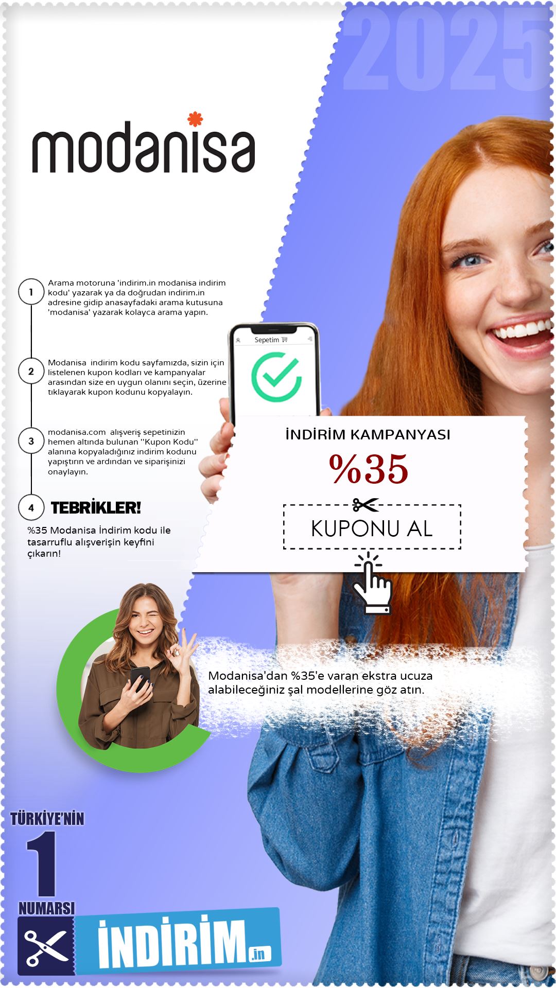 Modanisa Şal Kampanyası %35 İndirim