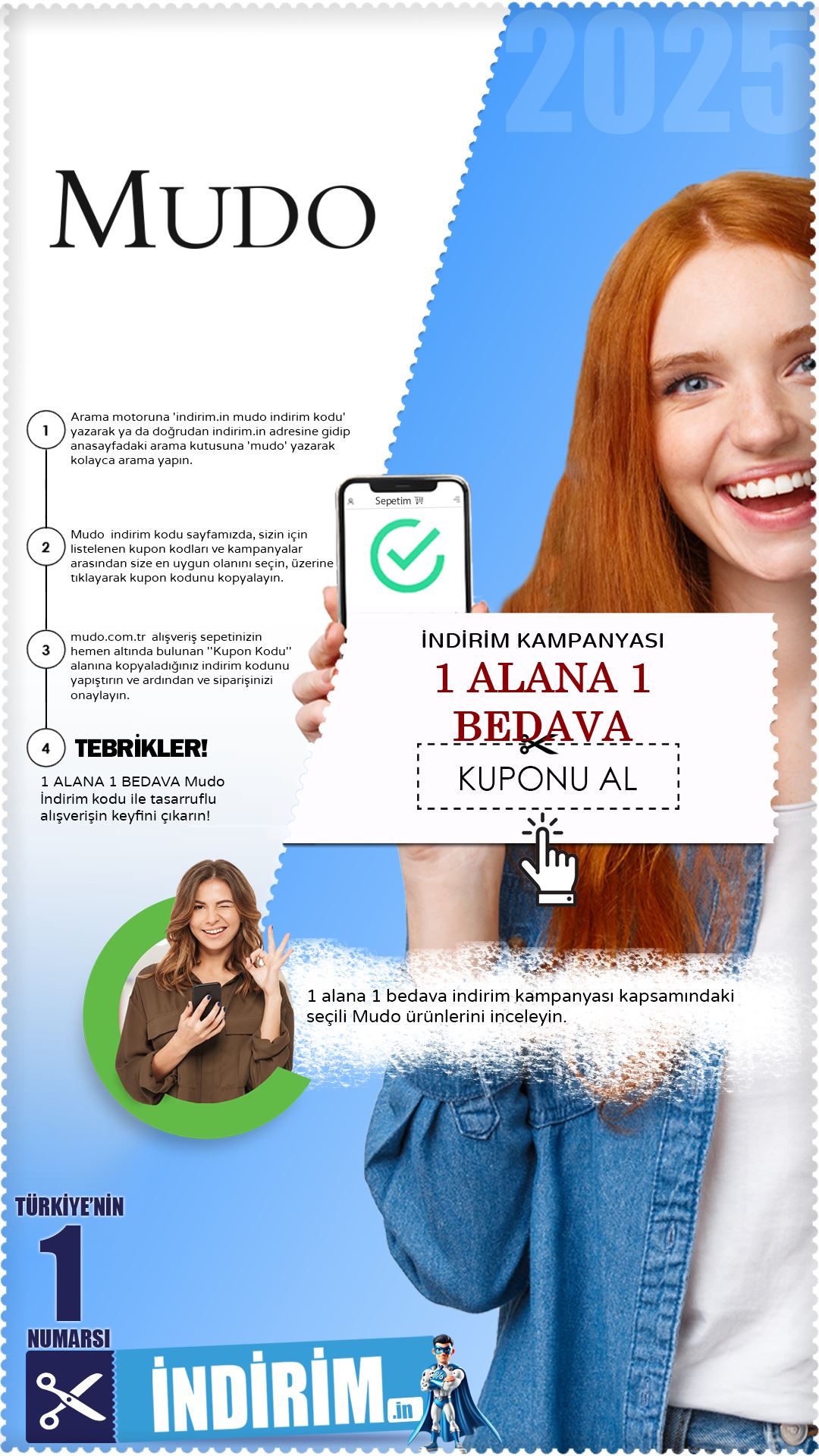 Mudo 1 Alana 1 Bedava Kampanyası