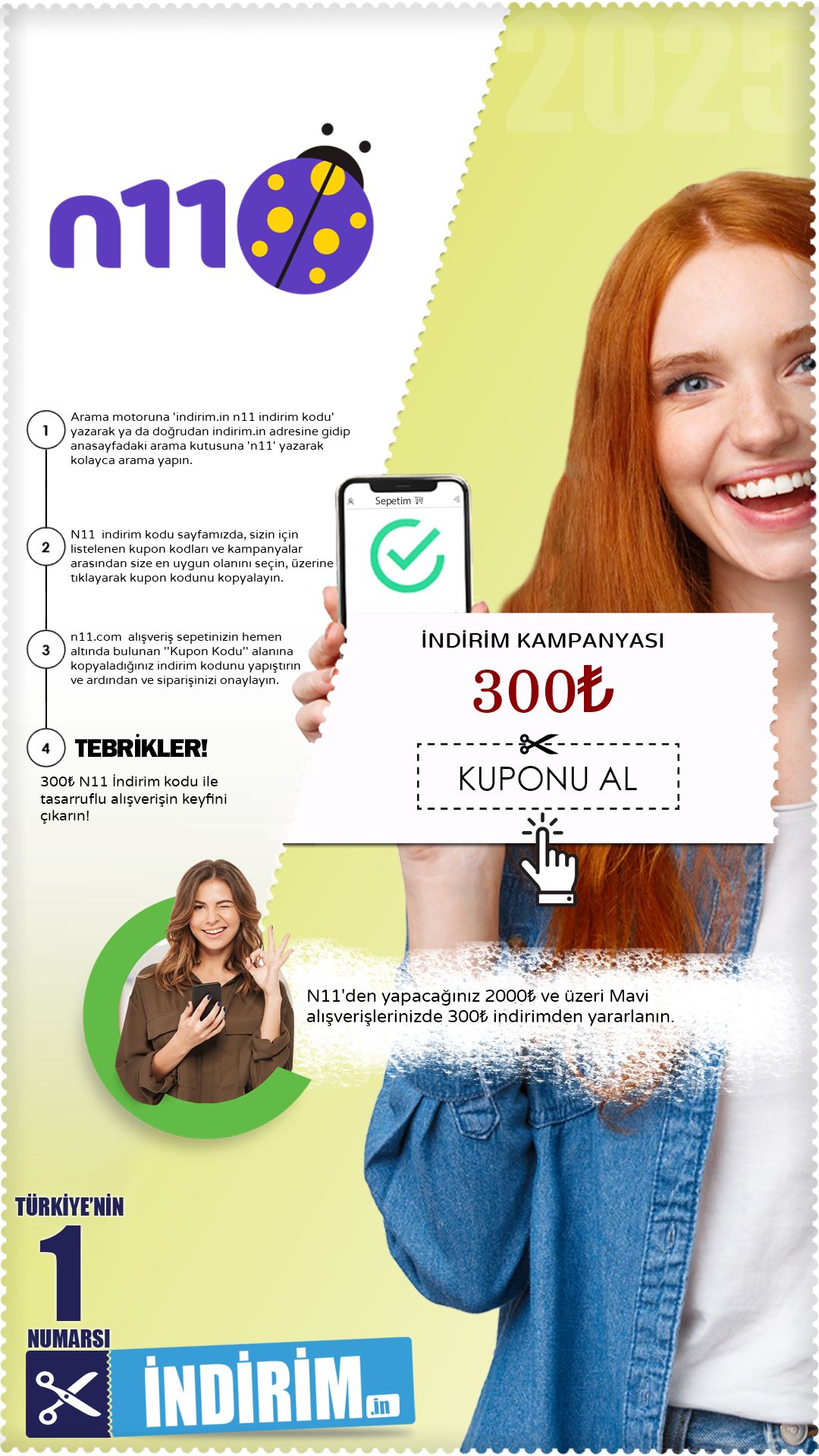 N11 300₺ Mavi Sepet İndirim Fırsatı