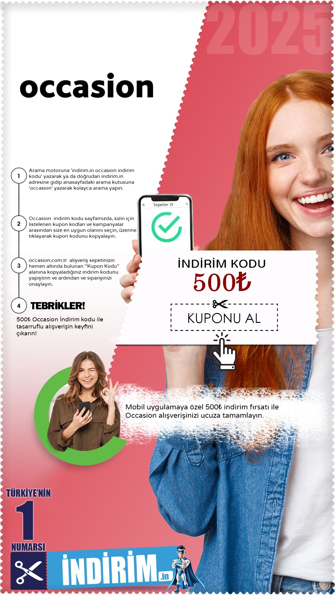 Occasion 500₺ İndirim Kuponu