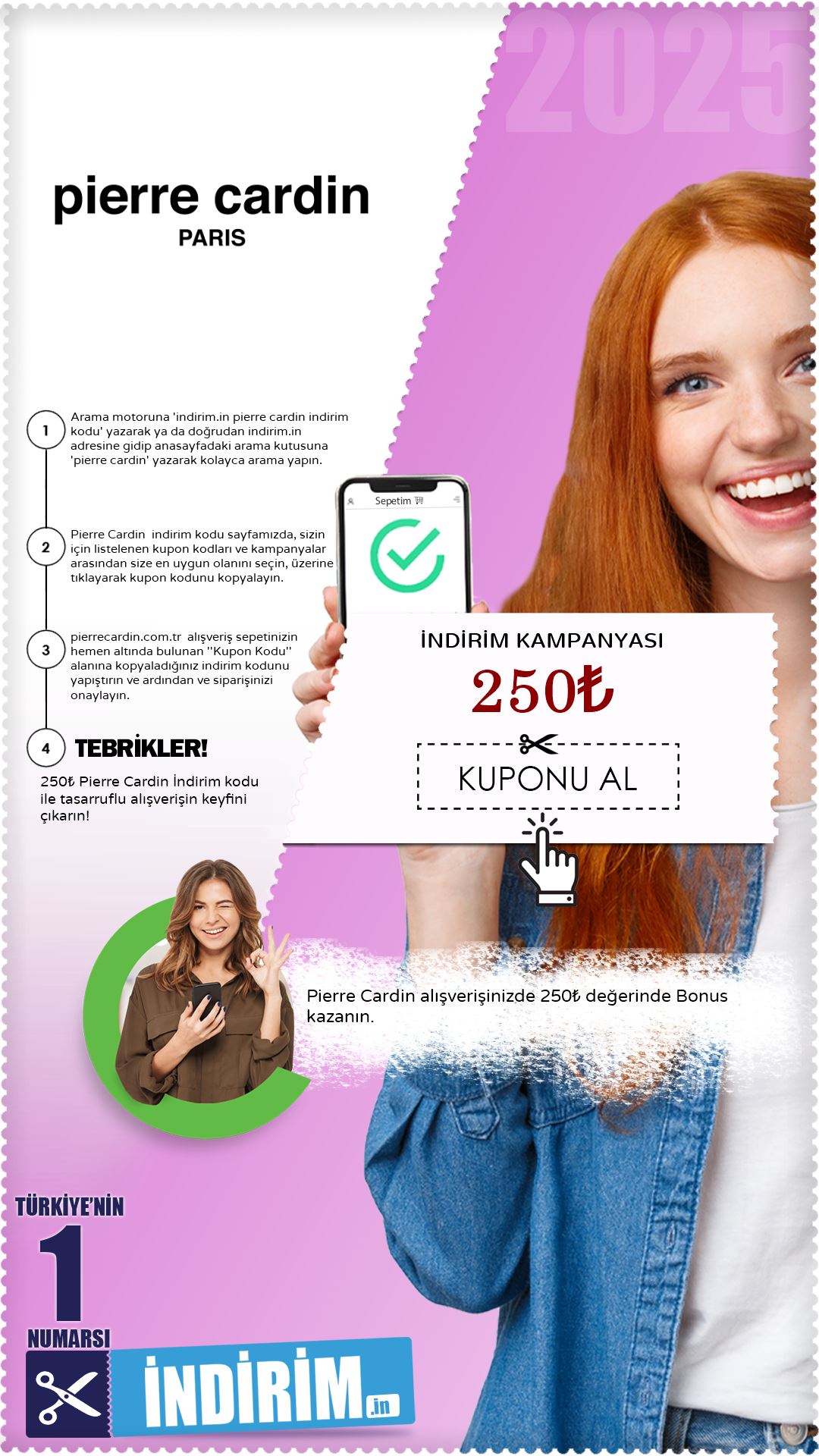Pierre Cardin 250₺ Bonus Fırsatı