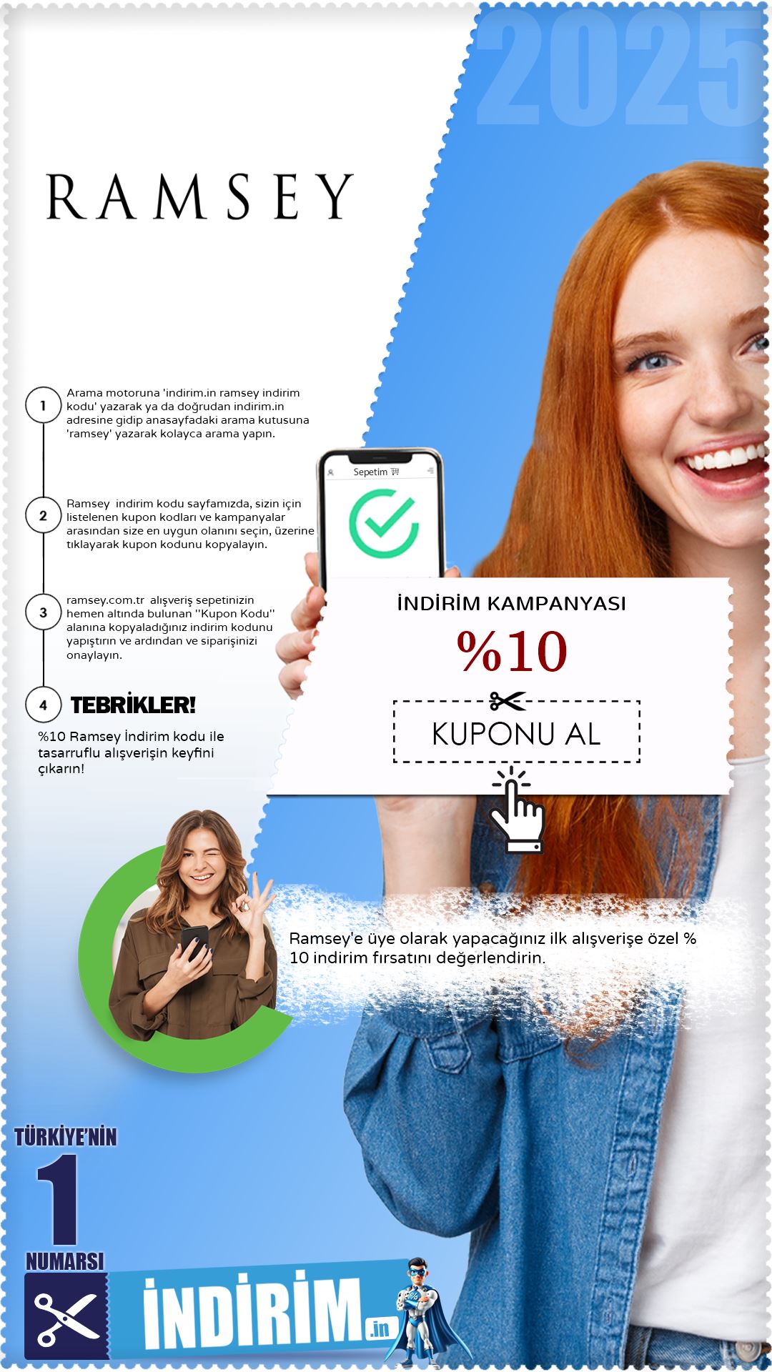 Ramsey %10 Yeni Üye İndirim Kodu