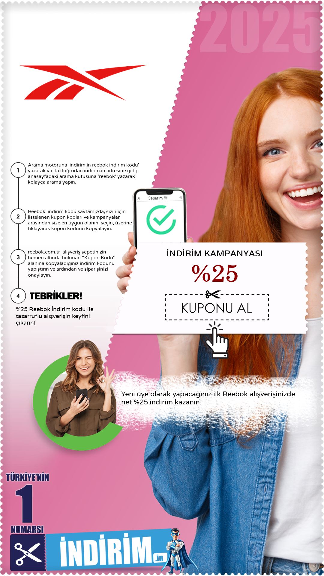 Reebok %25 Yeni Üye İndirim Fırsatı