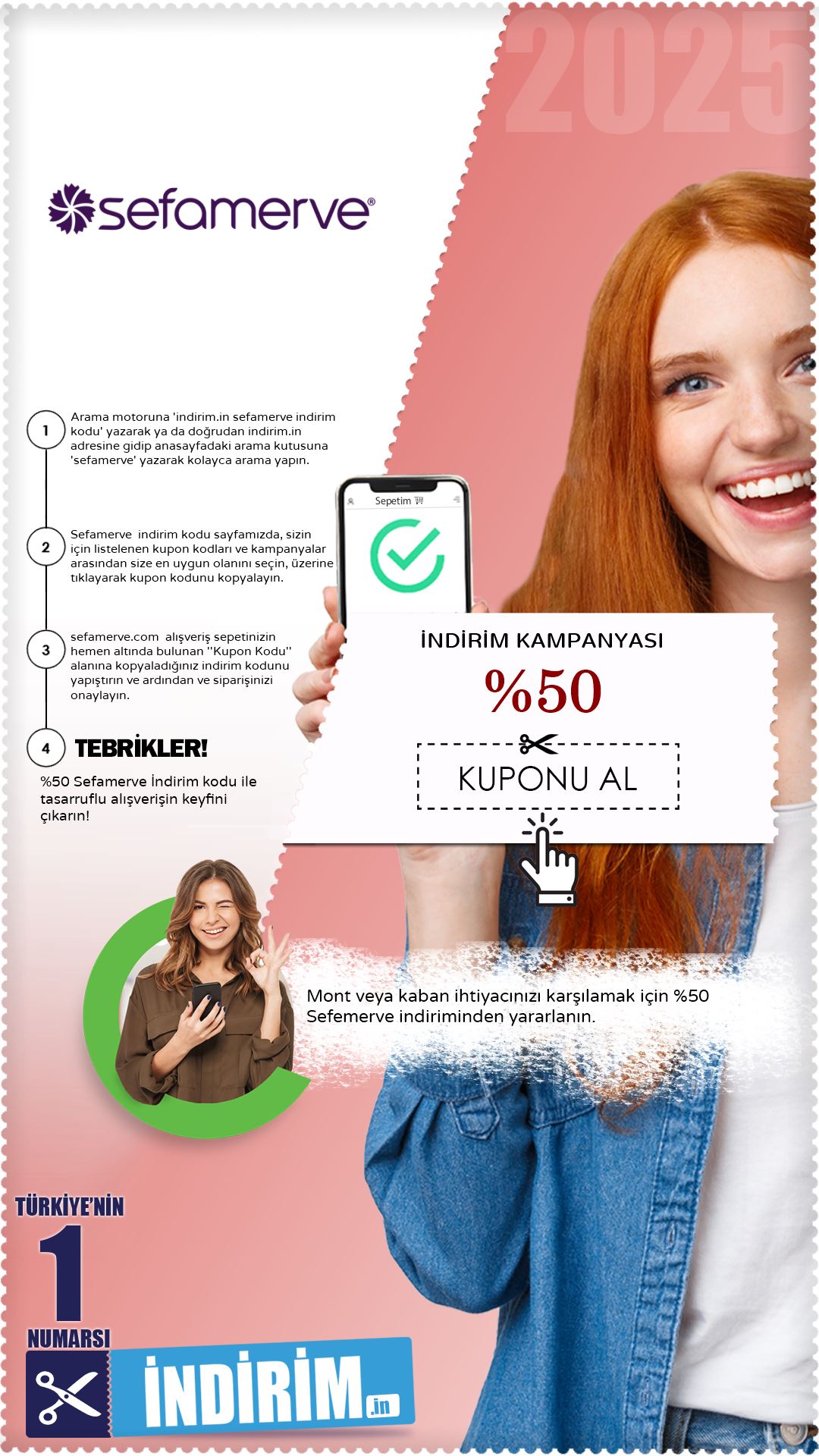 Sefamerve %50 Mont İndirimi