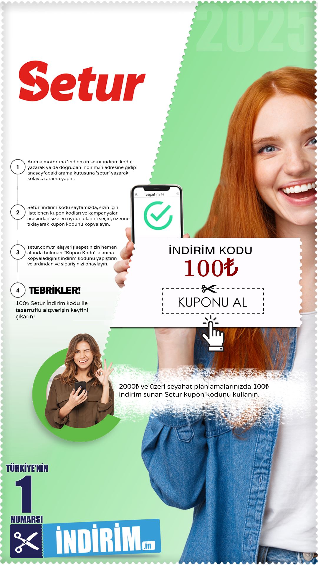 Setur 100₺ İndirim Kuponu