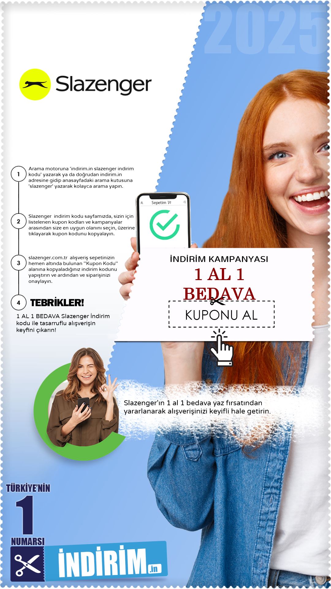 Slazenger 1 Al 1 Bedava Yaz Fırsatı