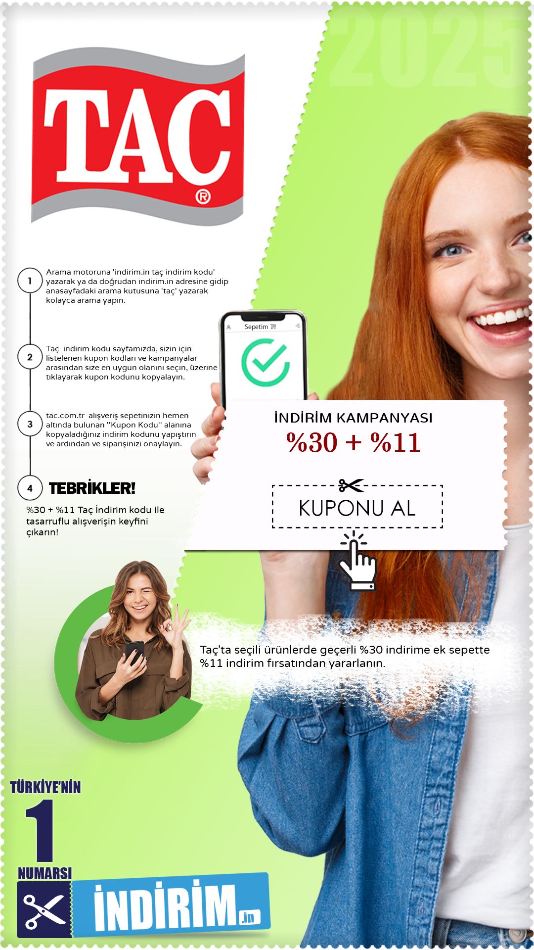 Taç %30 + %11 İndirim Kampanyası