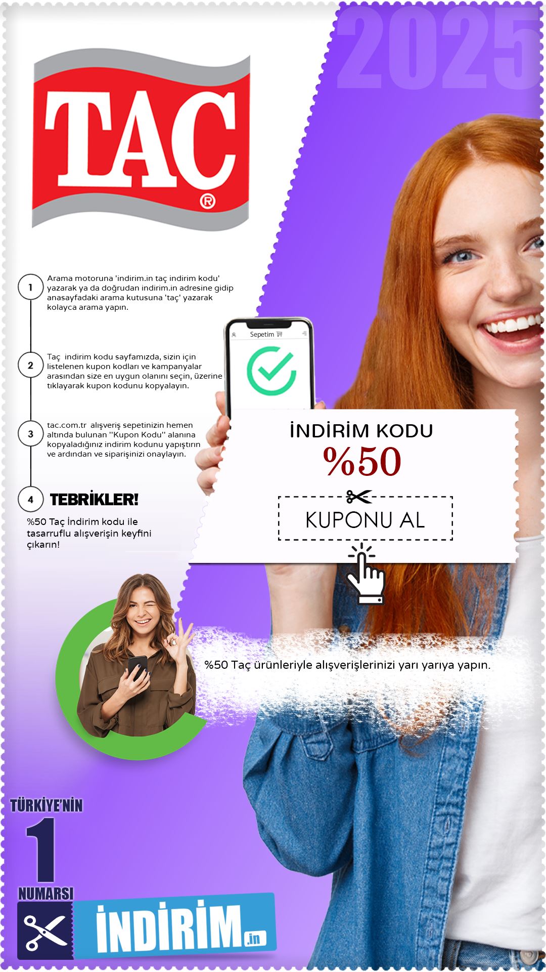 Taç %50 İndirim Fırsatı