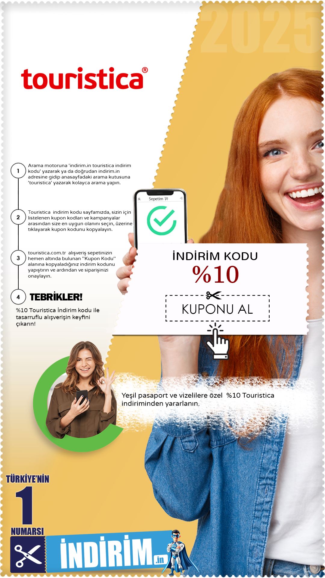 Touristica %10  İndirim Kodu