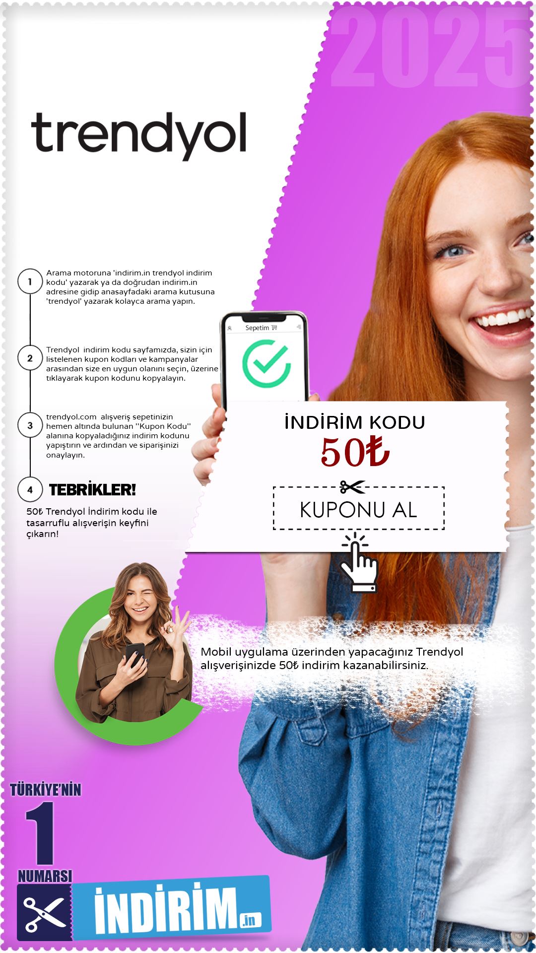 Trendyol 50₺ Mobil Uygulama İndirim Kodu