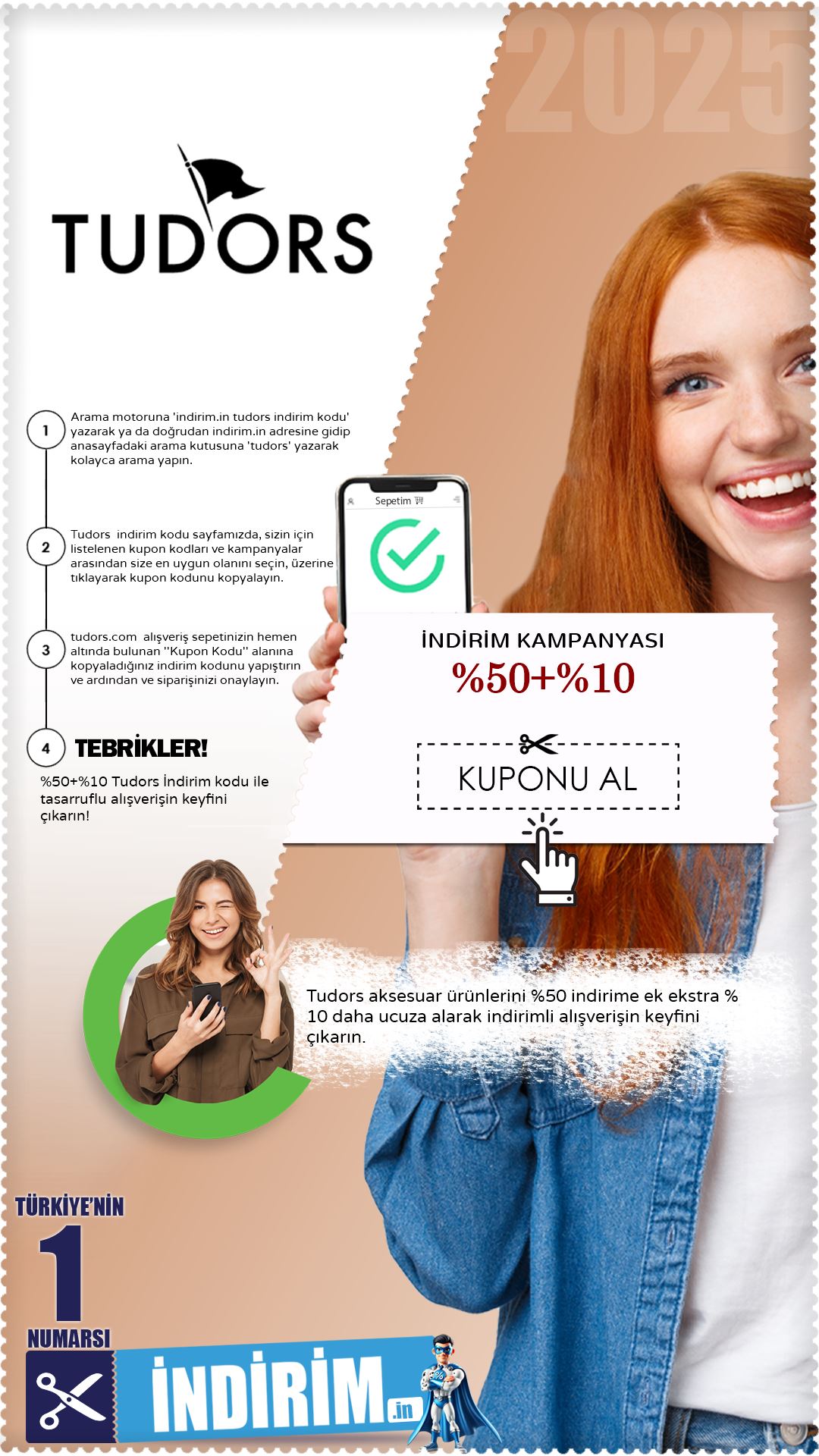 Tudors %50+%10 İndirim Kampanyası