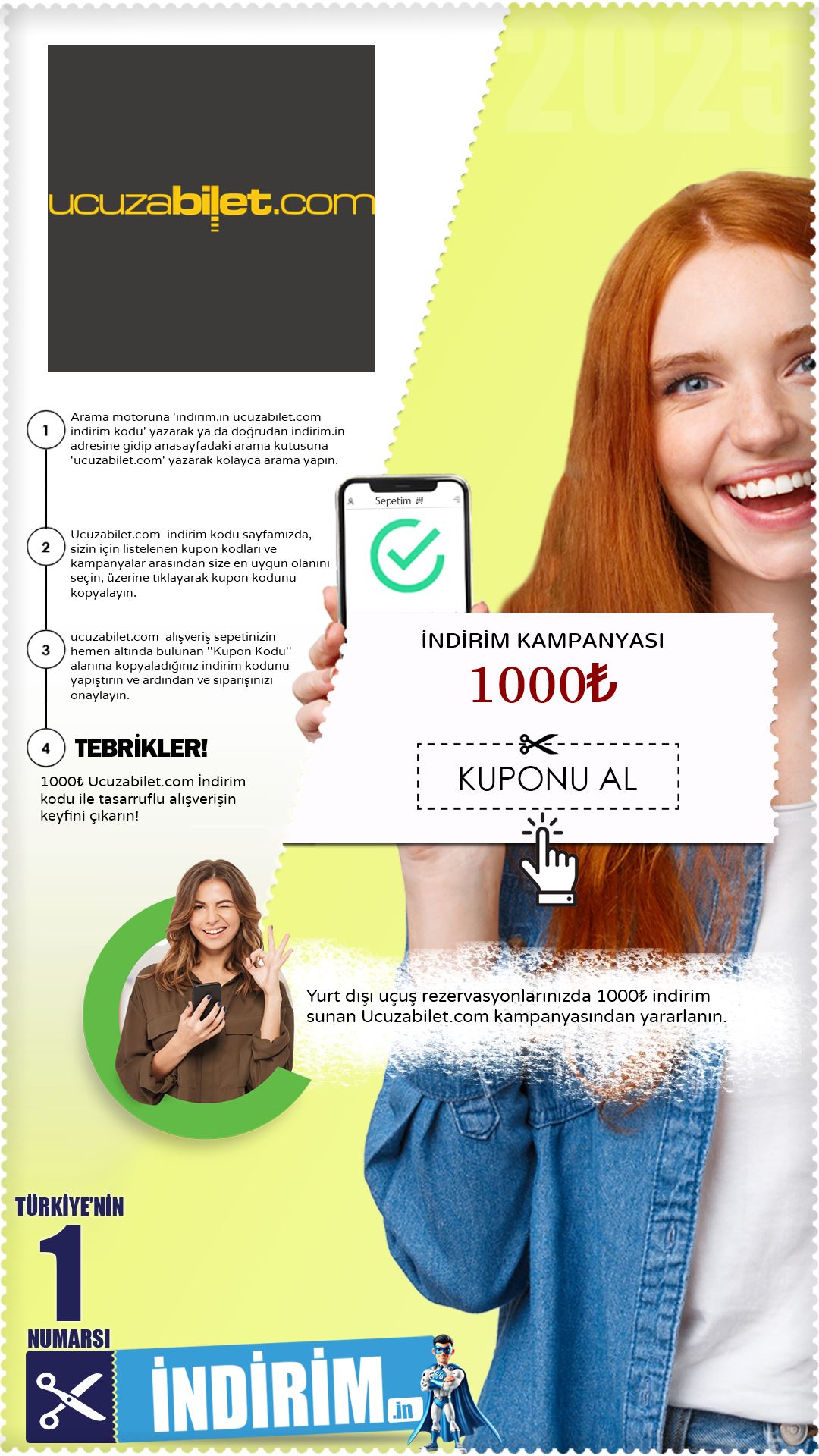 Ucuzabilet.Com 1000₺ İndirim Avantajı