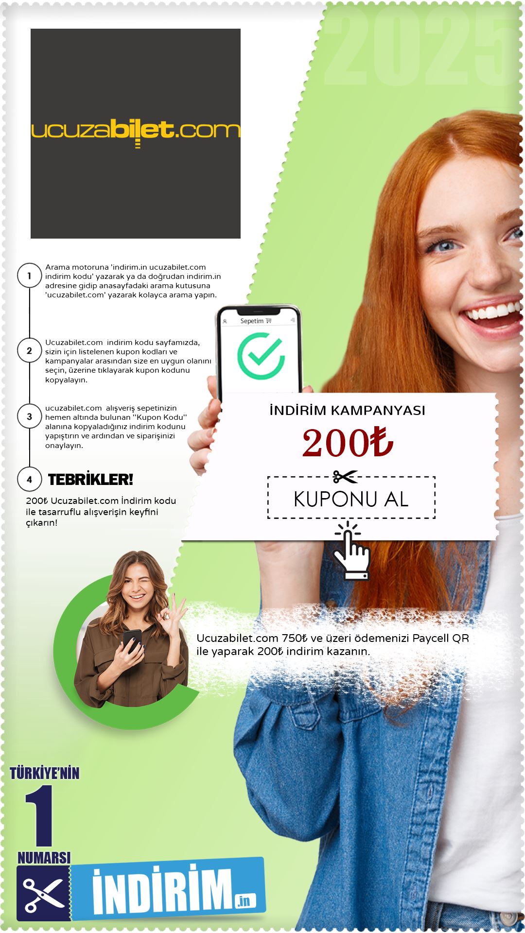 Ucuzabilet.Com 200₺ Paycell İndirimi
