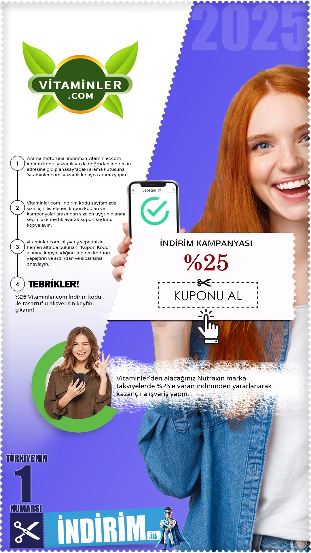 Vitaminler %25'e Varan İndirim Avantajı